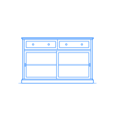 Furniture Display Cabinet Ikea Malsjo Glass Sideboard Sketch Drawing Svg, Free Vectors File